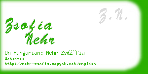 zsofia nehr business card